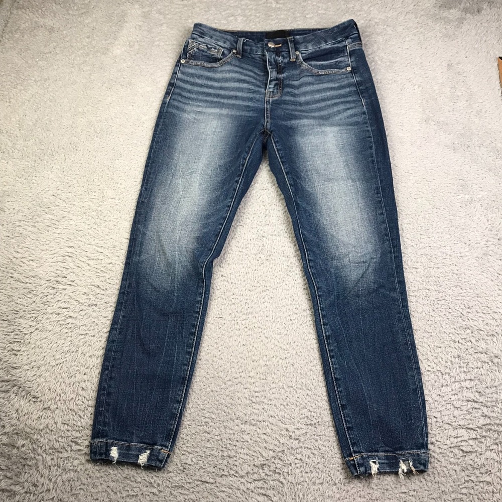 Buckle Black Jeans Womens 28 (29x26) Fit No 93 Ankle Skinny Stone Wash Stretch